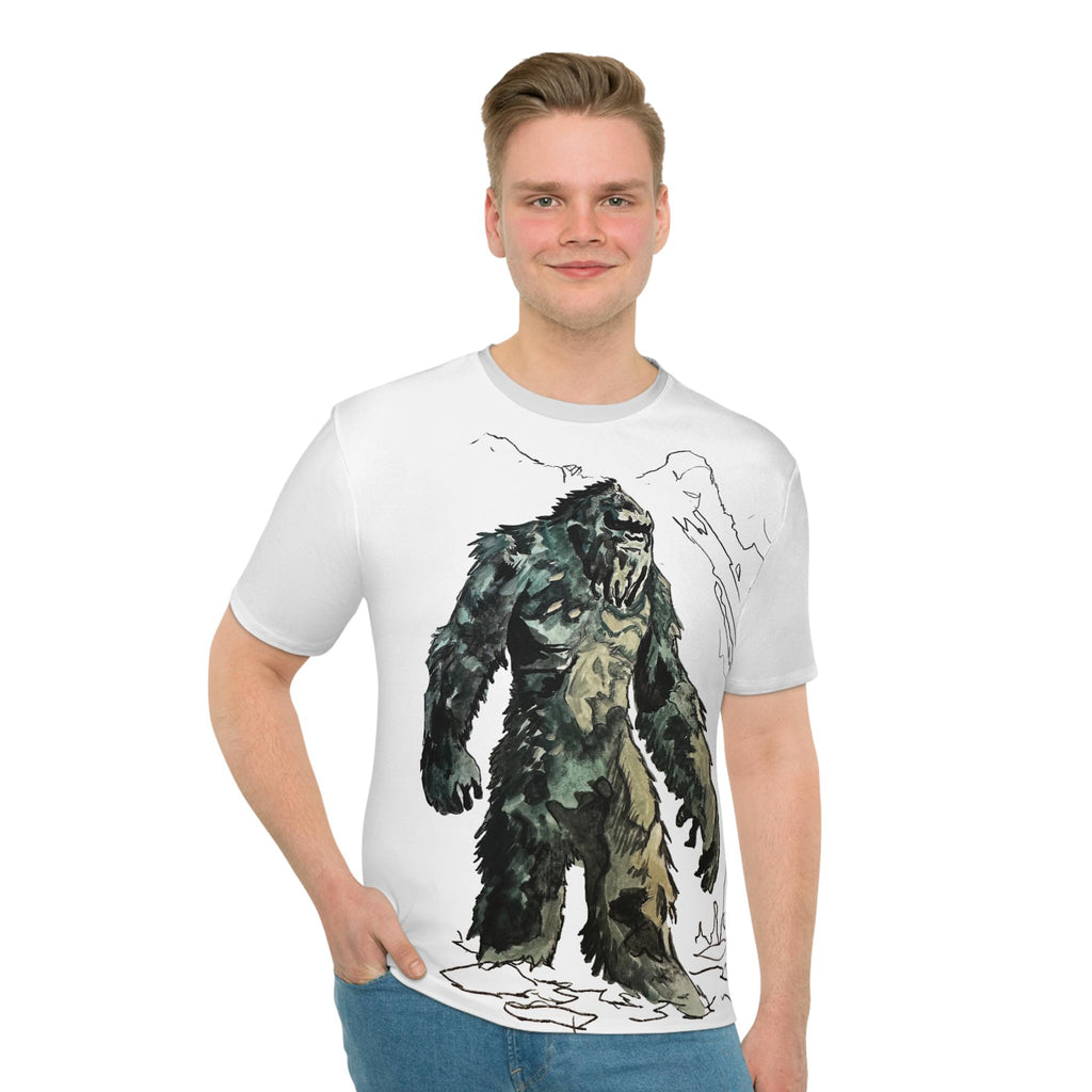 Mountain Sasquatch Illustration T-Shirt | Yeti Forest Art