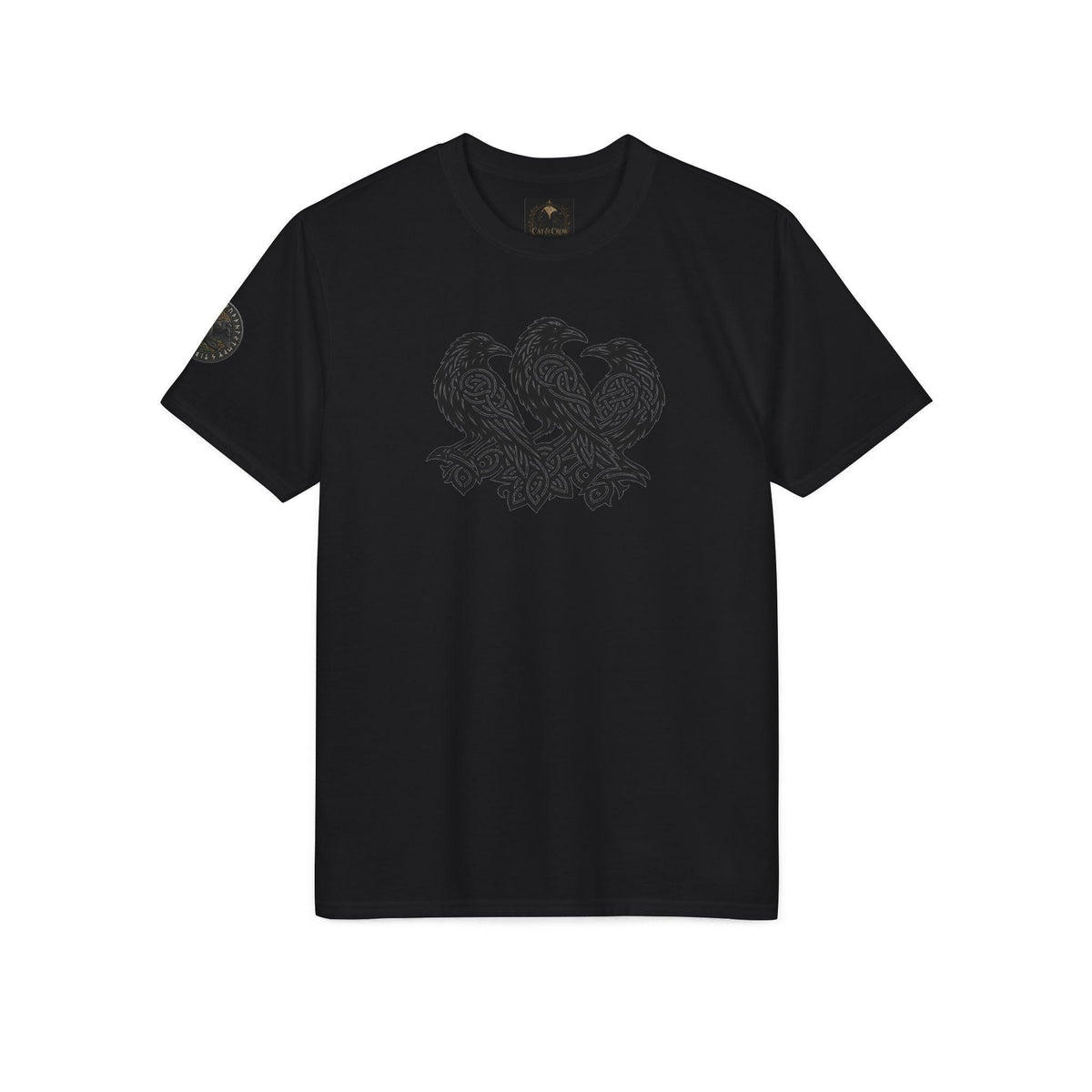 Three Black Crows T-Shirt | Gothic Raven Silhouette, Bird Illustration