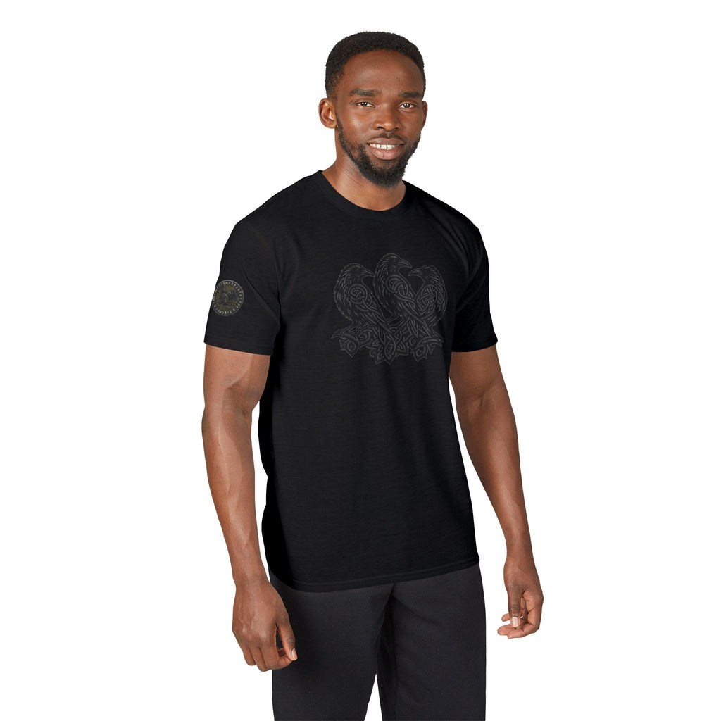 Three Black Crows T-Shirt | Gothic Raven Silhouette, Bird Illustration