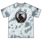 Raven Moon Crystal Mandala T-Shirt | Red Black Tie-Dye
