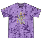 Crystal Octopus Tie-Dye T-Shirt | Rhinestone Sea Creature Tee