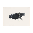 Black Crow Illustration Cotton Tea Towel | Raven Bird Art, Gothic Kitchen Decor