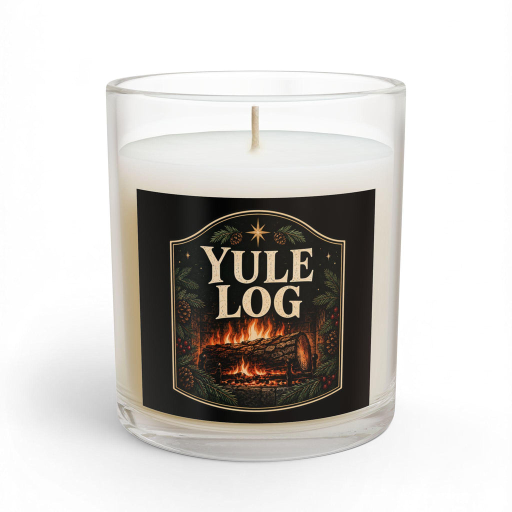 Yule Log Candle, Glass Candle | 11oz