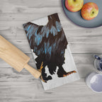 Black Rooster Illustration Tea Towel | Farmhouse Kitchen Decor