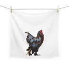 Black Rooster Illustration Tea Towel | Farmhouse Kitchen Decor