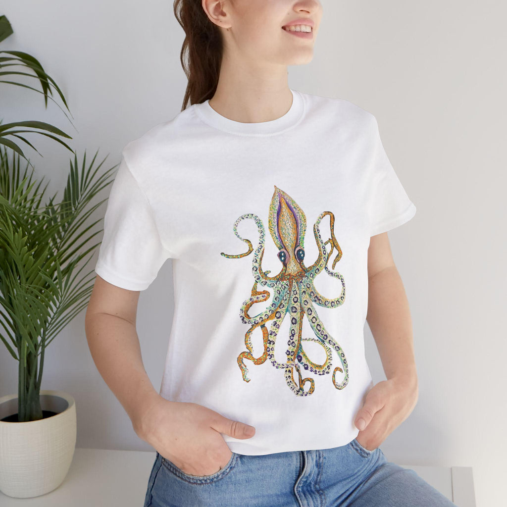 Vintage Octopus Illustration T-Shirt | Nautical Sea Life Tee