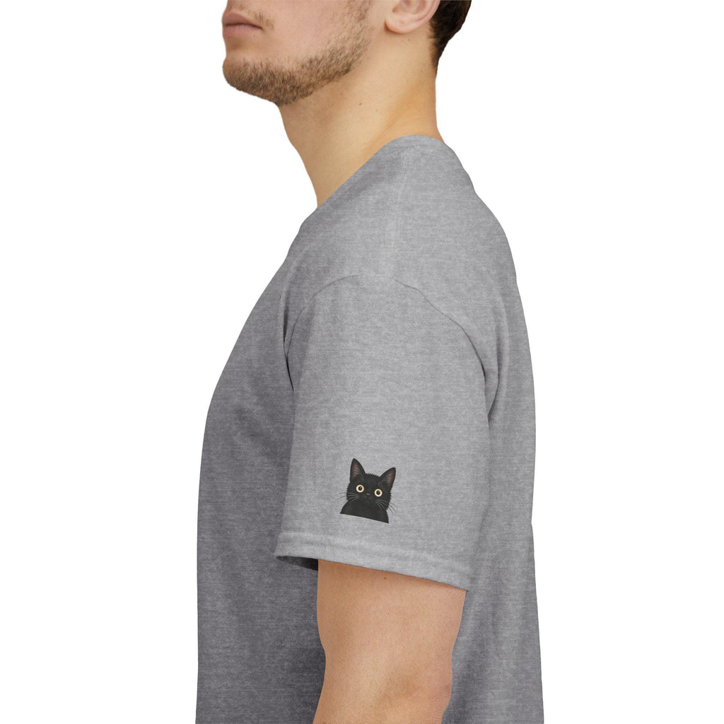 Ghost Holding Cat Tee | Cute Halloween Ghost, Coffee and Black Cat Illustration