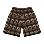Skinwalker Warning Poster Basketball Shorts | AOP Printed Shorts