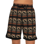 Skinwalker Warning Poster Basketball Shorts | AOP Printed Shorts