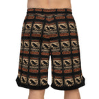 Skinwalker Warning Poster Basketball Shorts | AOP Printed Shorts