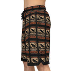 Skinwalker Warning Poster Basketball Shorts | AOP Printed Shorts