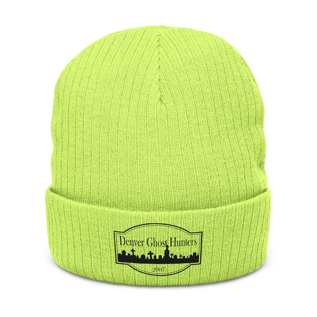 Denver Ghost Hunters Embroidery Beanie | Ribbed Knit Cuffed Hat