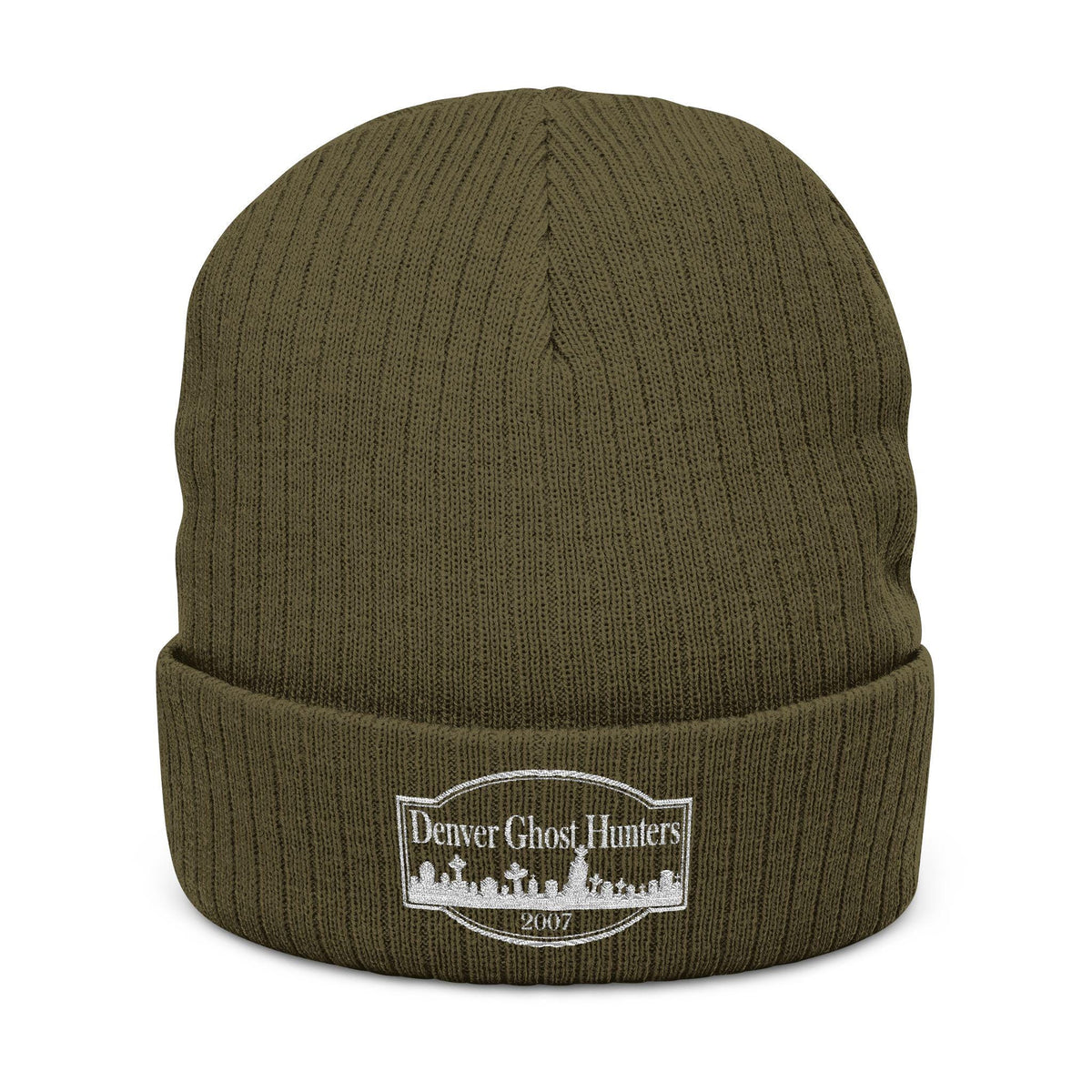 Denver Ghost Hunters Beanie | Embroidered Ribbed Knit Hat
