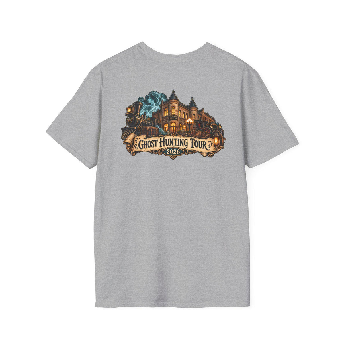 Denver Ghost Hunters Ghost Hunting Tour 2026 T-Shirt | Haunted Mansion Illustration