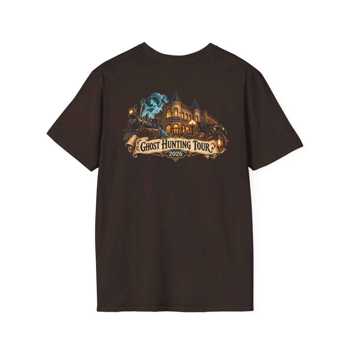 Denver Ghost Hunters Ghost Hunting Tour 2026 T-Shirt | Haunted Mansion Illustration
