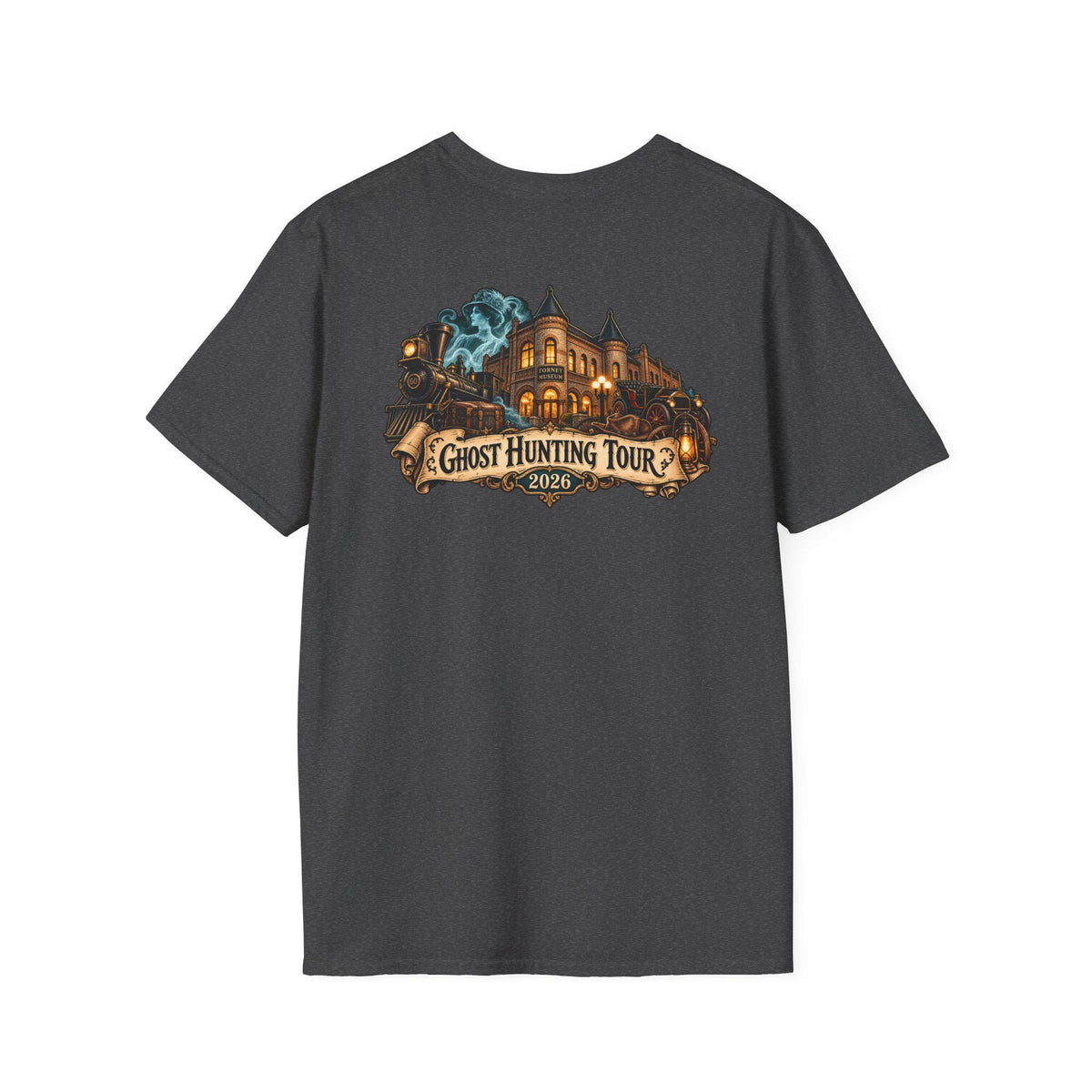 Denver Ghost Hunters Ghost Hunting Tour 2026 T-Shirt | Haunted Mansion Illustration