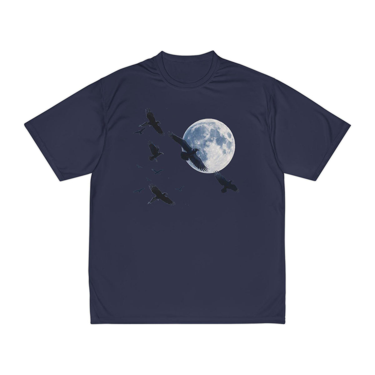 Flying Ravens Moon T-Shirt | Moonlit Birds Graphic Tee