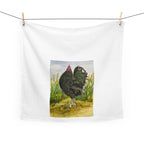 Black Rooster Illustration Tea Towel | Farmhouse Chicken Kitchen Decor