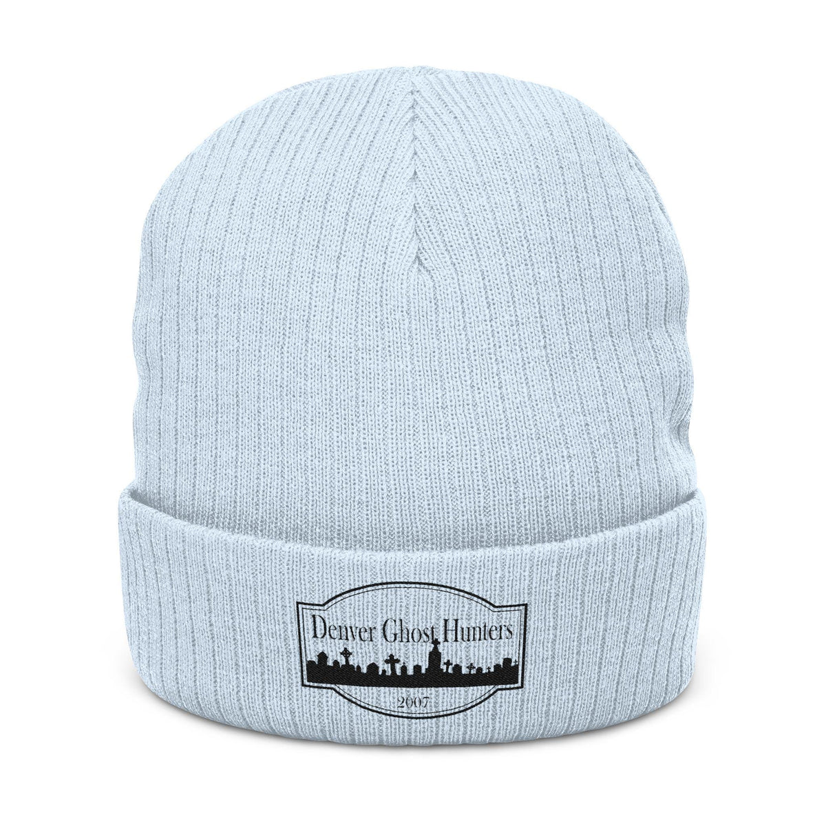 Denver Ghost Hunters Embroidery Beanie | Ribbed Knit Cuffed Hat