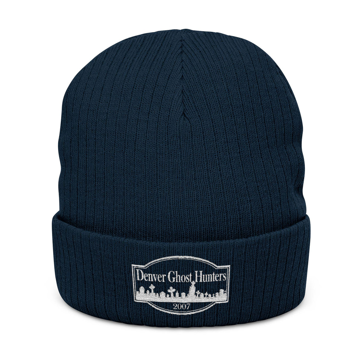 Denver Ghost Hunters Beanie | Embroidered Ribbed Knit Hat