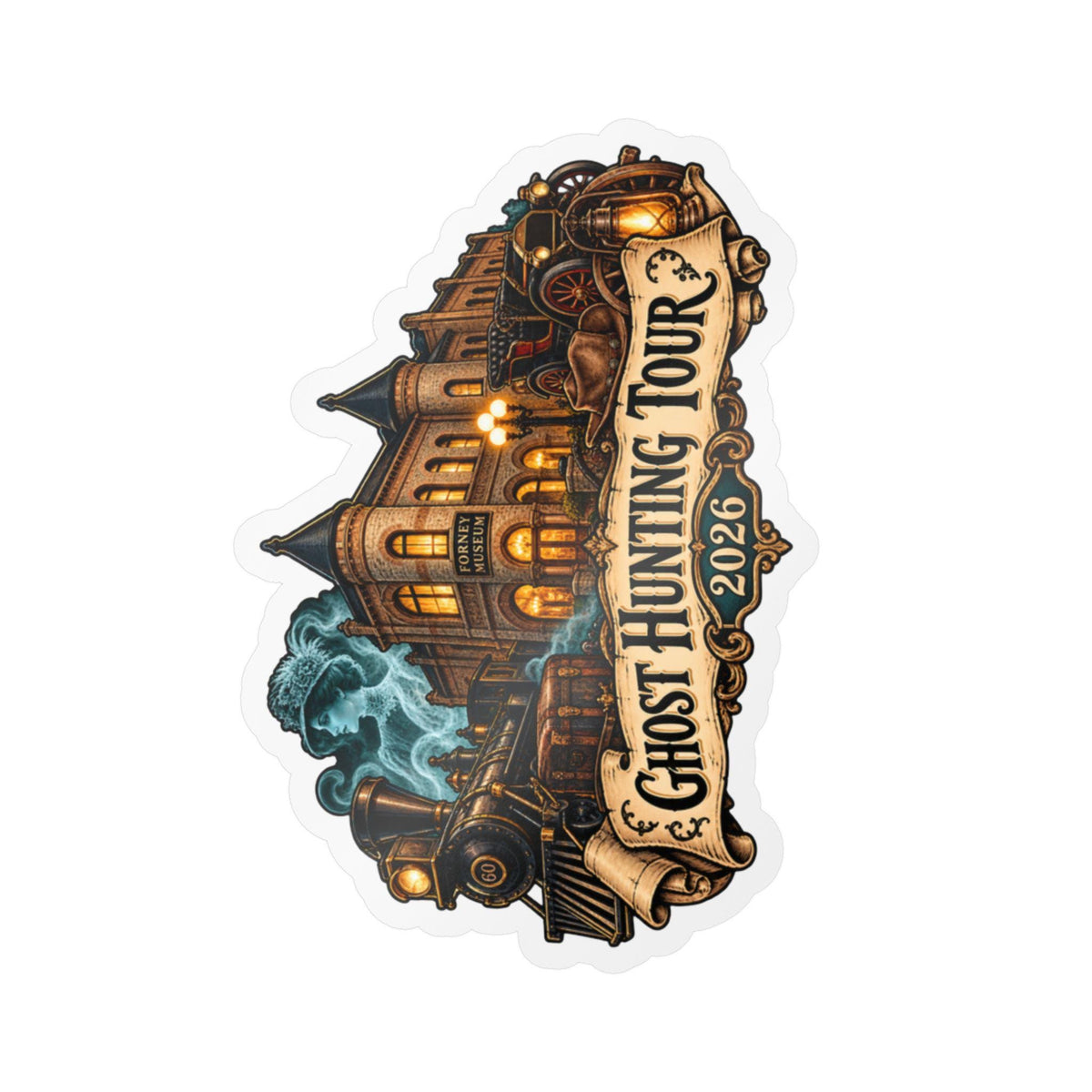 Ghost Hunting Tour 2026 Sticker | Kiss-Cut Vinyl Decal
