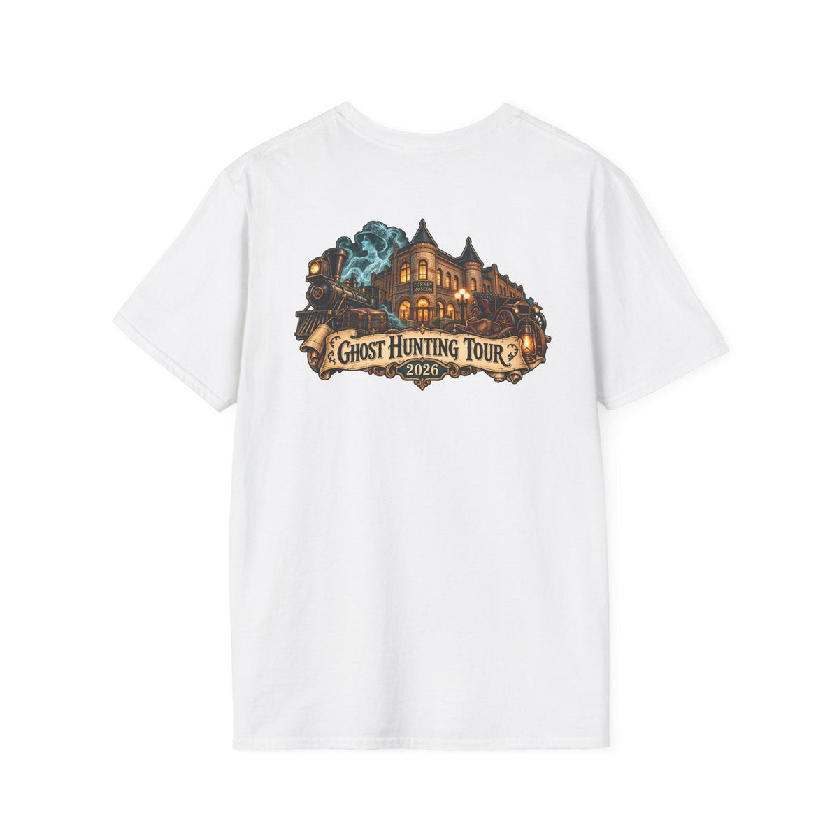 Denver Ghost Hunters Ghost Hunting Tour 2026 T-Shirt | Haunted Mansion Illustration