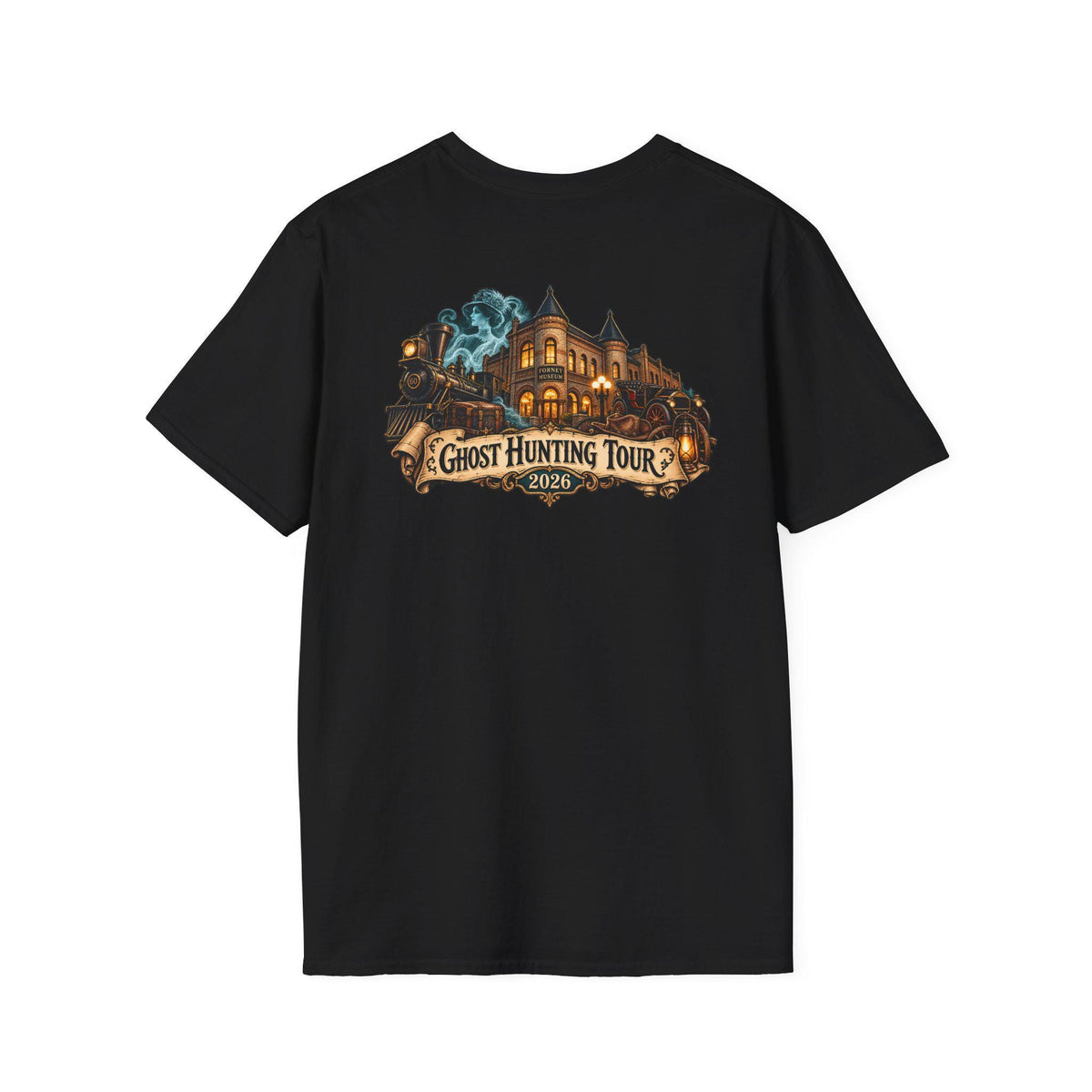 Denver Ghost Hunters Ghost Hunting Tour 2026 T-Shirt | Haunted Mansion Illustration