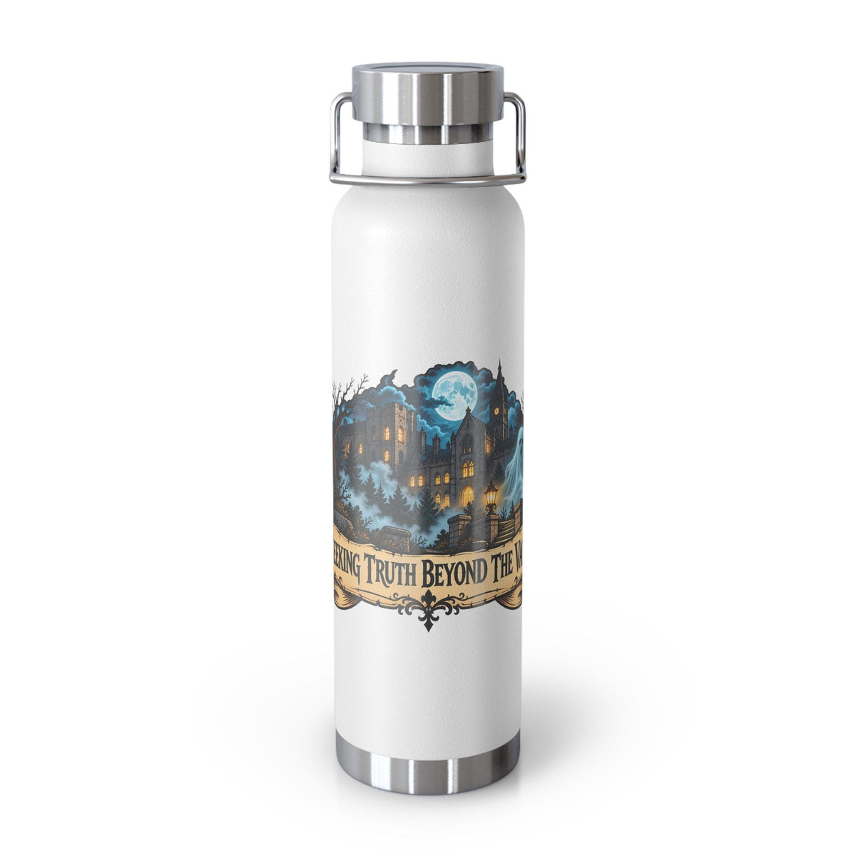 Denver Ghost Hunters Seeking Truth Illustration Water Bottle | 22oz Copper Vacuum Insulated